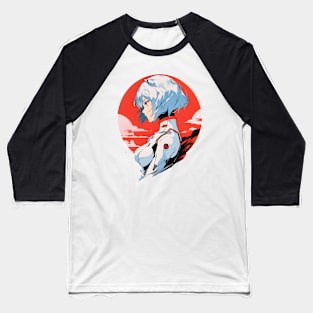 Discover Apocalyptic Anime Art and Surreal Manga Designs - Futuristic Illustrations Inspired by Neon Genesis Evangelion Baseball T-Shirt